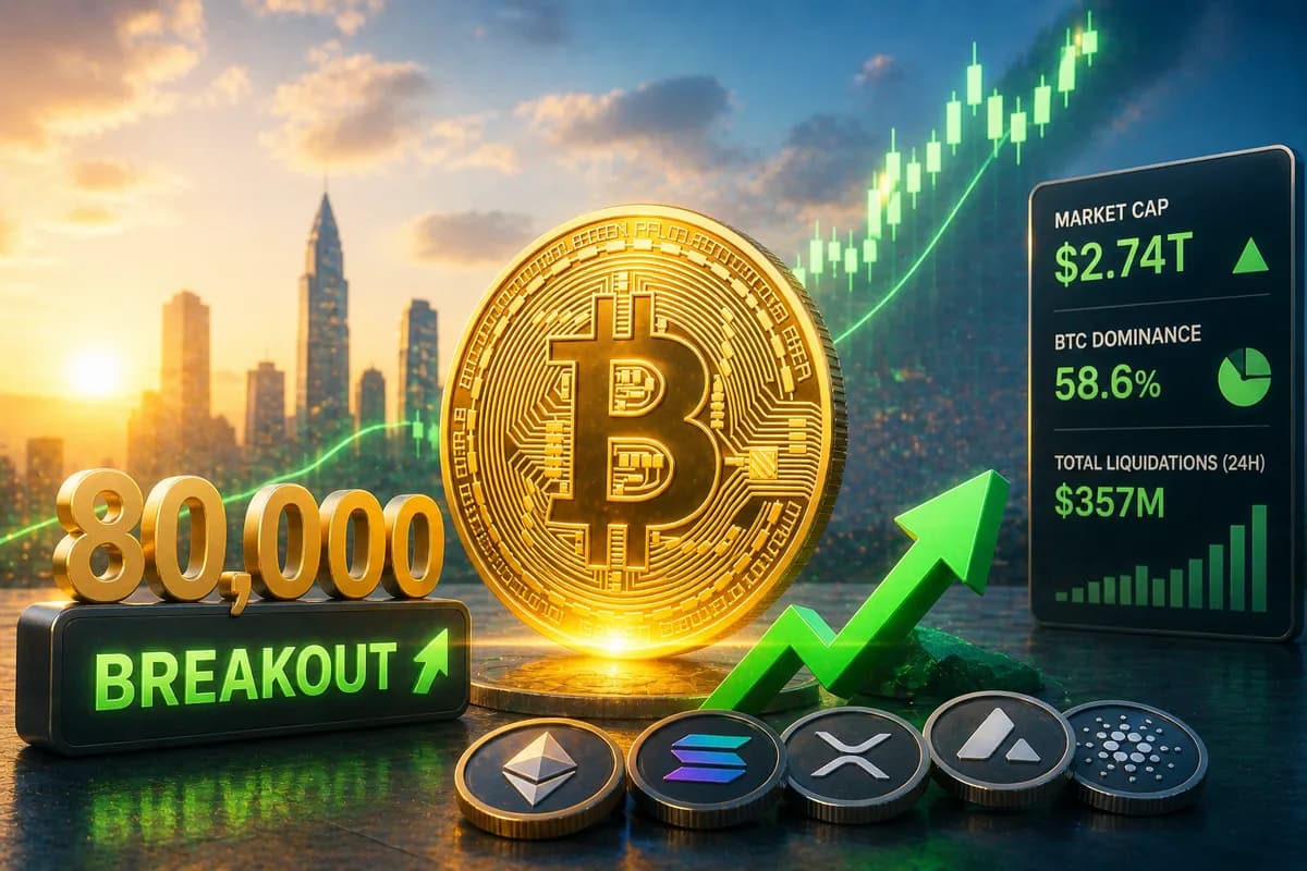 سعر البيتكوين يختبر مستوى 80 ألف دولار لأول مرة منذ يناير… هل يستمر الصعود؟
