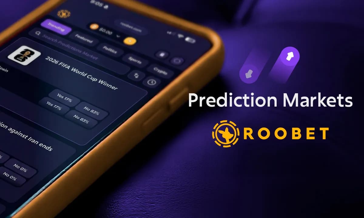 أطلقت Roobet أسواق التنبؤ في 6 مايو، لتكون أول كازينو رئيسي للعملات المشفرة يدمج هذا النمط - Cryptopolitan