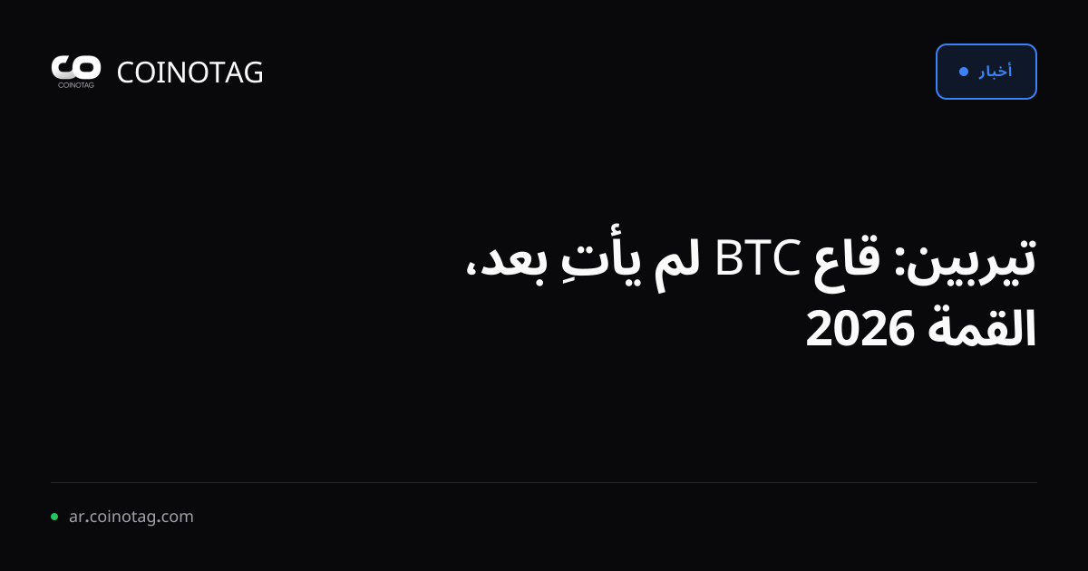 تيربين: قاع BTC لم يأتِ بعد، القمة 2026