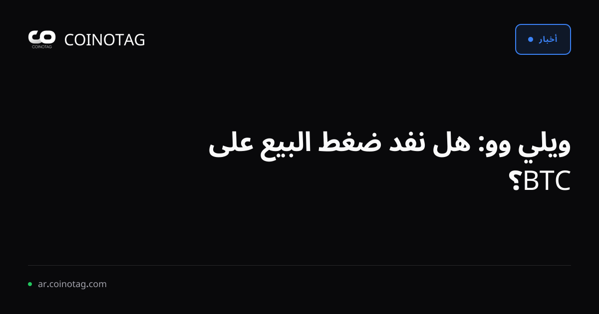 ويلي وو: هل نفد ضغط البيع على BTC؟
